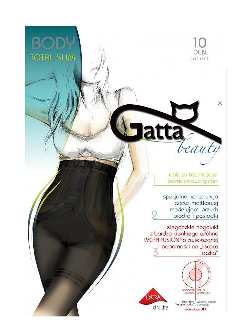 Rajstopy Gatta Body Total Slim Fusion 10 den 5-XL # 293858